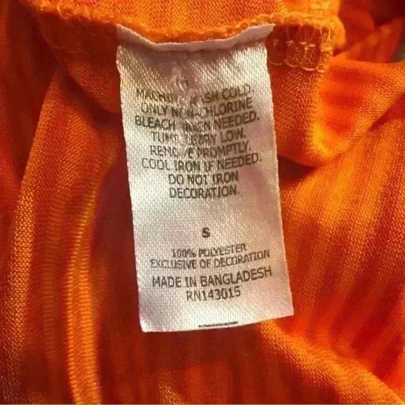 Whataburger Womens Polo Shirt Size Small Orange Striped Uniform Work Wear - Picture 4 of 4